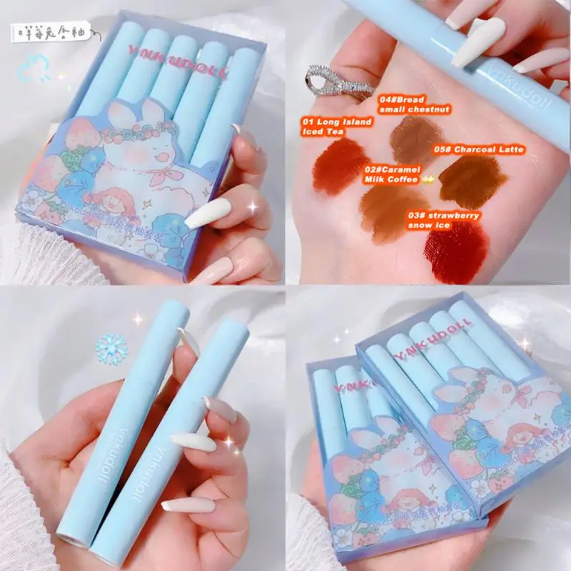 Matte Velvet Liquid Lipstick Set 5Pcs Student Velvet Lips Cosmetics Gift Milk Tea Lip Gloss Waterproof Long Lasting Makeup Set
Matte Velvet Liquid Lipstick Set 5Pcs Student Velvet Lips Cosmetics Gift Milk Tea Lip Gloss Waterproof Long Lasting Makeup Set