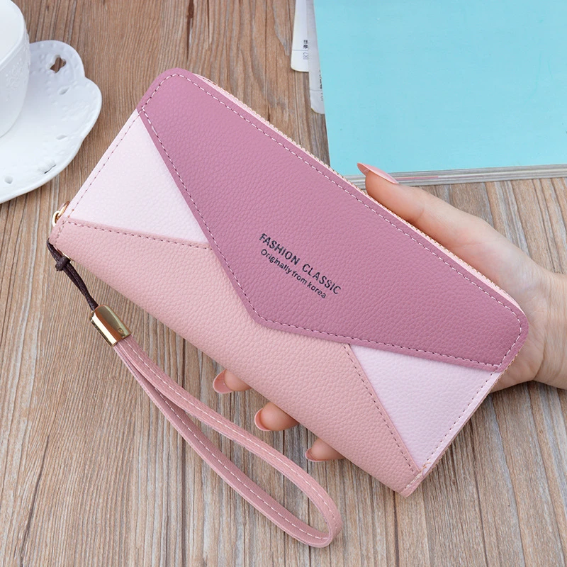 Women's Pu Leather Wallet New Letter Envelope Long Zipper Coin Purses Female Splicing Hit Color Tassel Card Holder Phone Bag
Women's Pu Leather Wallet New Letter Envelope Long Zipper Coin Purses Female Splicing Hit Color Tassel Card Holder Phone Bag