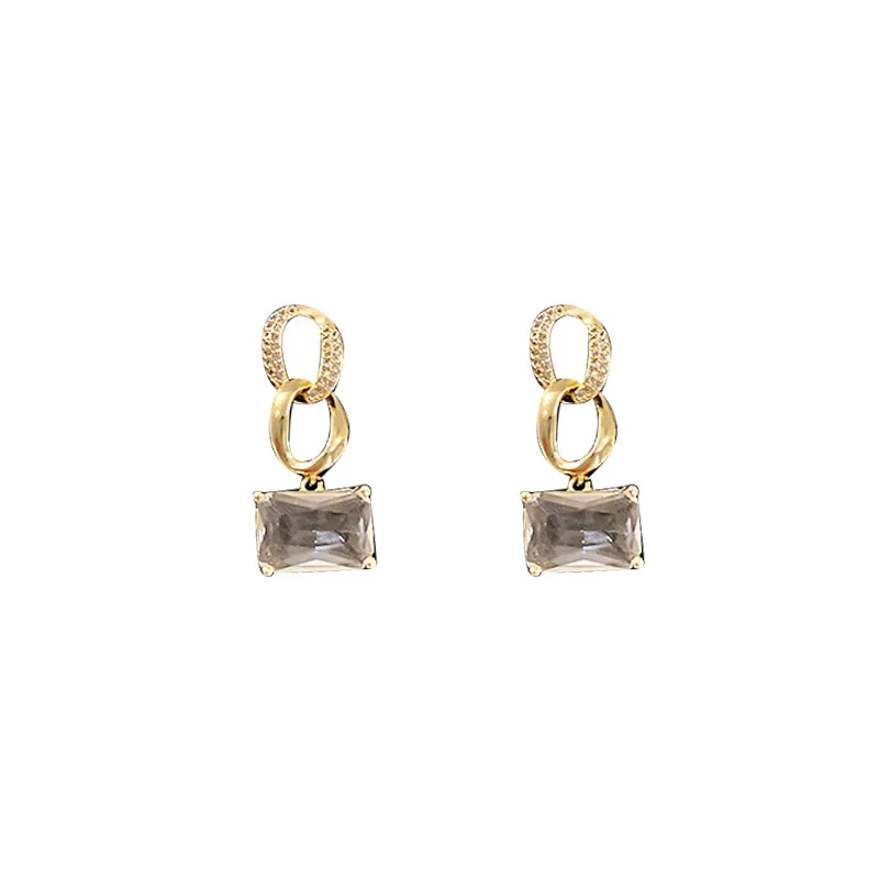 Korean Fashion Geometric Square Clear Crystal Drop Earrings for Women Elegant Temperament Piercing Earrings Party Jewelry 2021
Korean Fashion Geometric Square Clear Crystal Drop Earrings for Women Elegant Temperament Piercing Earrings Party Jewelry 2021