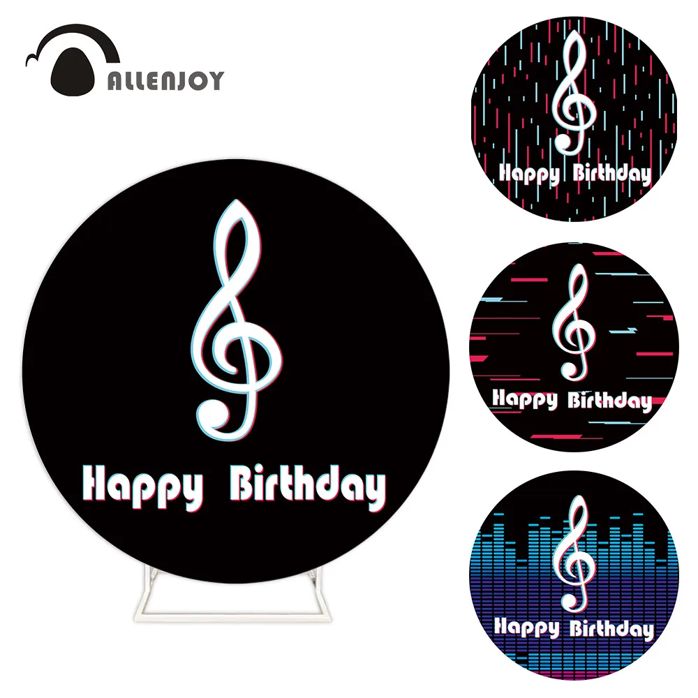 Allenjoy Round Backdrop Birthday Party Musical Clothes Video Music Note Black Custom Background cover decoration photobooth
Allenjoy Round Backdrop Birthday Party Musical Clothes Video Music Note Black Custom Background cover decoration photobooth