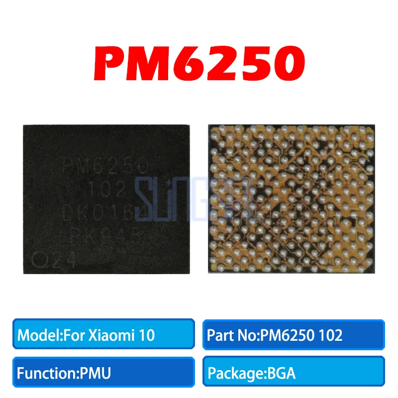 

5pcs/lot 100% Original PM6250 102 For Xiaomi 10 PM IC PMU Power IC Supply Chip