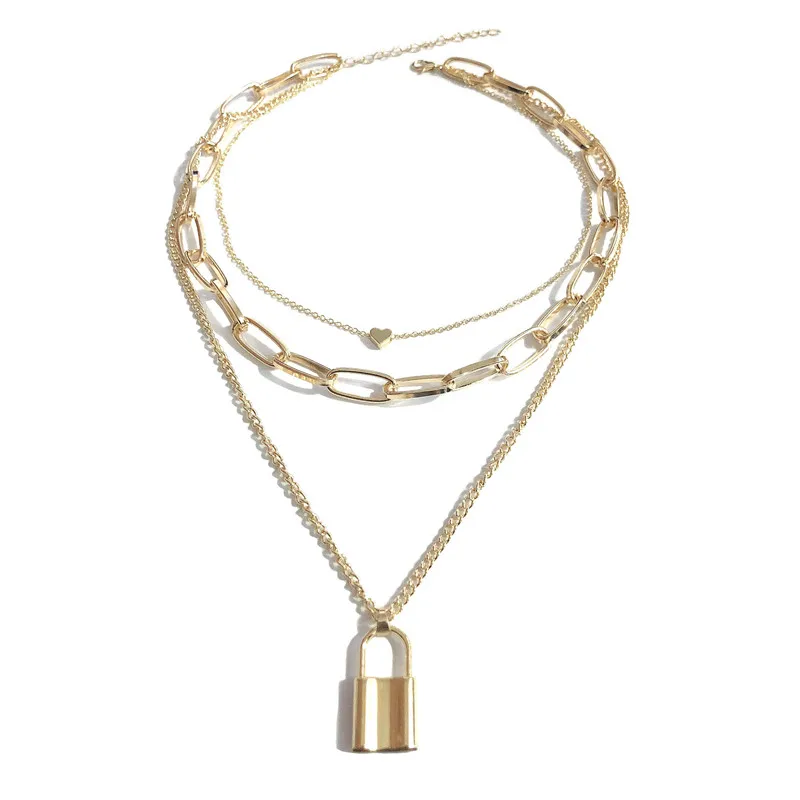 Hip Hop Gothic Padlock Heart Lock Pendant Choker Necklace Steampunk Clavicle Chain Necklace Jewelry Valentine's Day Gift 2020
Hip Hop Gothic Padlock Heart Lock Pendant Choker Necklace Steampunk Clavicle Chain Necklace Jewelry Valentine's Day Gift 2020