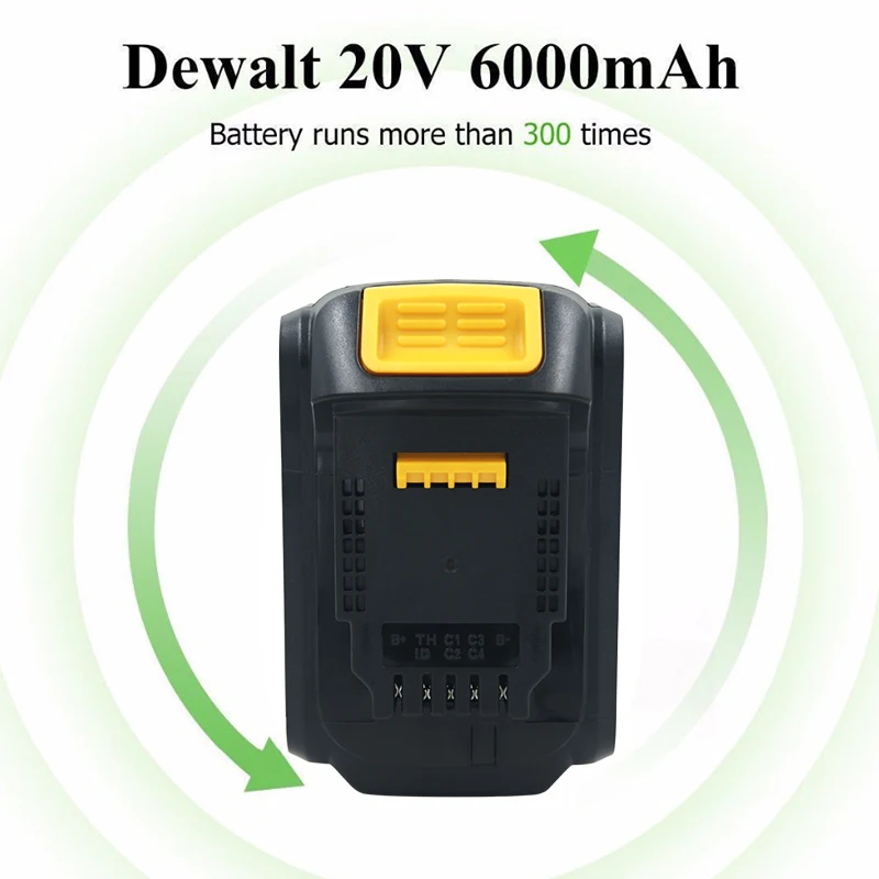 Сменный аккумулятор 20 в 6 0 Ач электроинструмент для DeWalt XR MAX DCB206 DCB200 DCB203 DCB205 DCB204