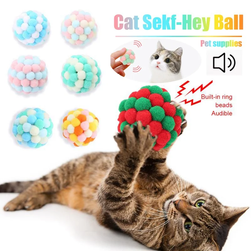 Pet Cat Toy Colorful Handmade Bouncy Ball Colorful Interactive Plush Ball Toy Cat Supplies Cat Pet Accessories
Pet Cat Toy Colorful Handmade Bouncy Ball Colorful Interactive Plush Ball Toy Cat Supplies Cat Pet Accessories