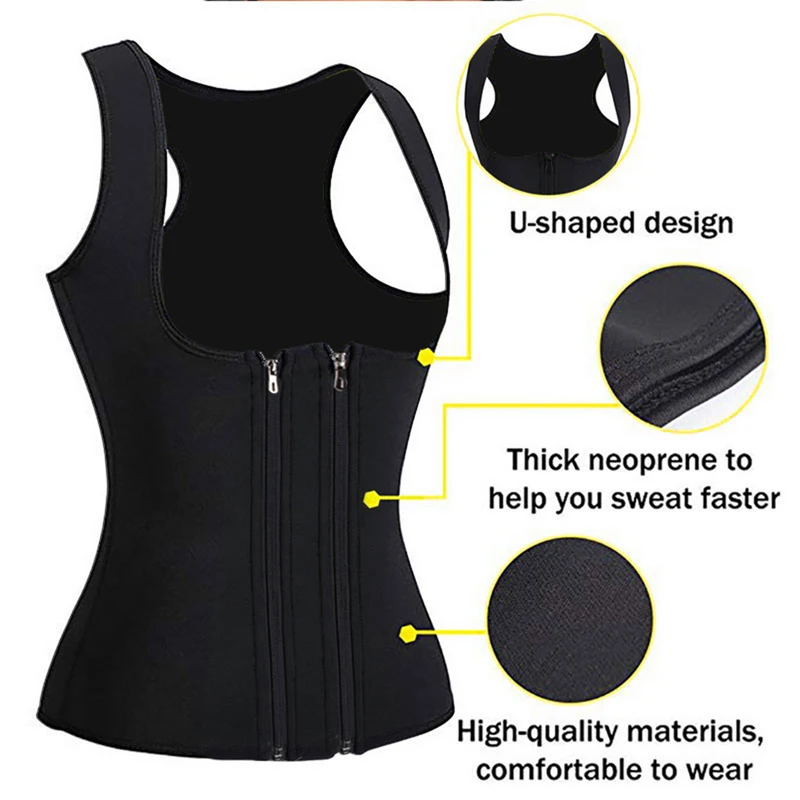 Women Workout Shirt Double Front Zipper Waist Trainer body Shaper Cinchers Thin Shapers Slimming Belt Corset Girdle Shaping | Спорт и