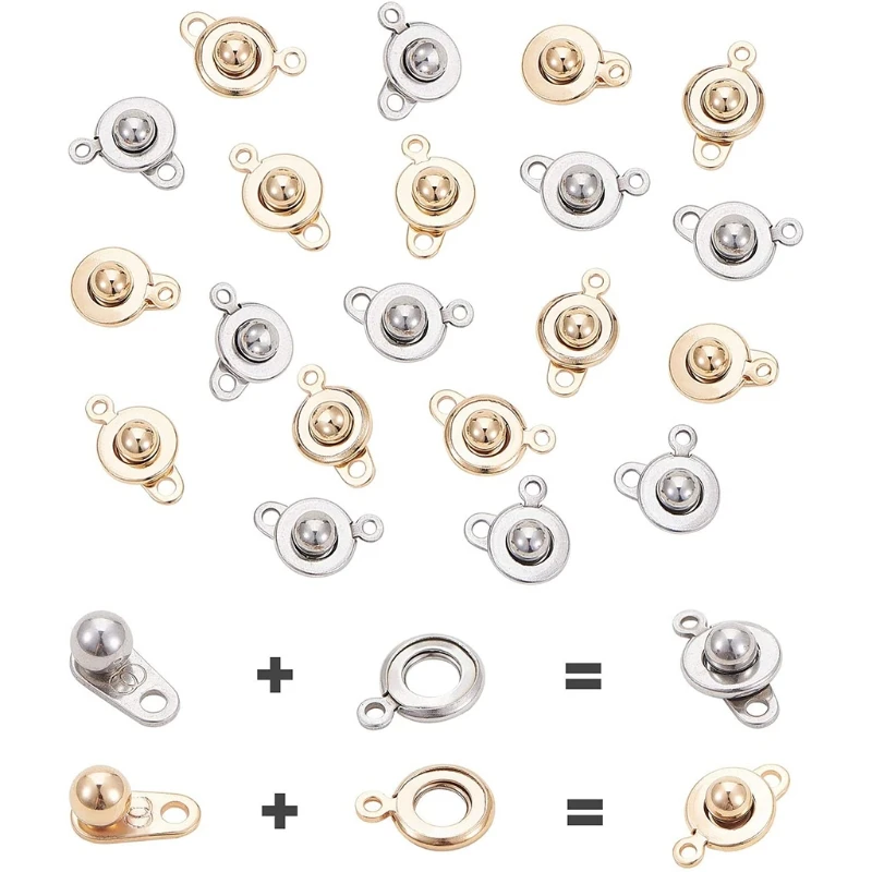 20 Sets Socket Snap Clasps Fastener Clasp for Necklace DIY Craft for Women Dropshipping
20 Sets Socket Snap Clasps Fastener Clasp for Necklace DIY Craft for Women Dropshipping