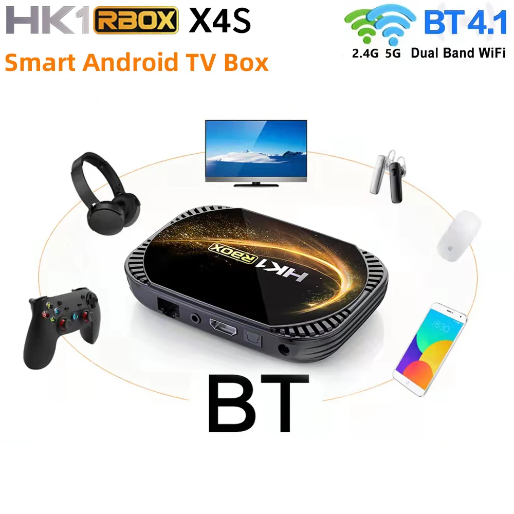 Smart Android 11 TV Box HK1 RBOX X4S Amlogic S905X4 4K 4GB RAM 128GB ROM BT 2.4G 5G Dual Wifi Google Media Player Set Top Box
Smart Android 11 TV Box HK1 RBOX X4S Amlogic S905X4 4K 4GB RAM 128GB ROM BT 2.4G 5G Dual Wifi Google Media Player Set Top Box