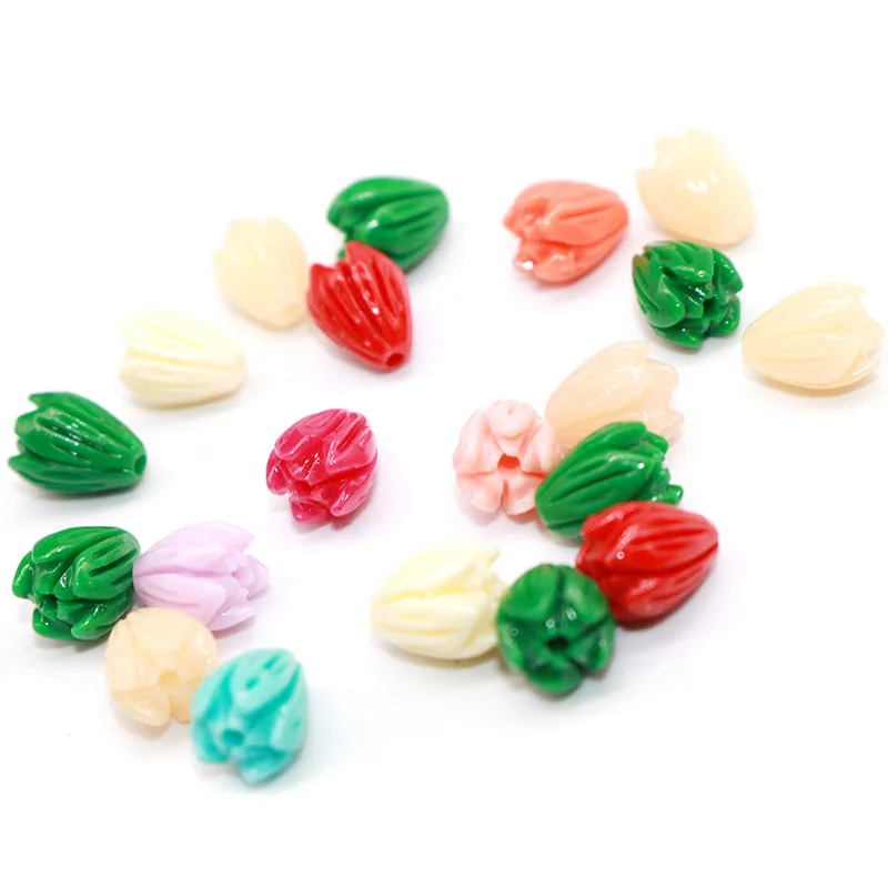 Оптовая продажа камень 9*7 мм 20 шт. Искусственные коралловые искусственные цветки