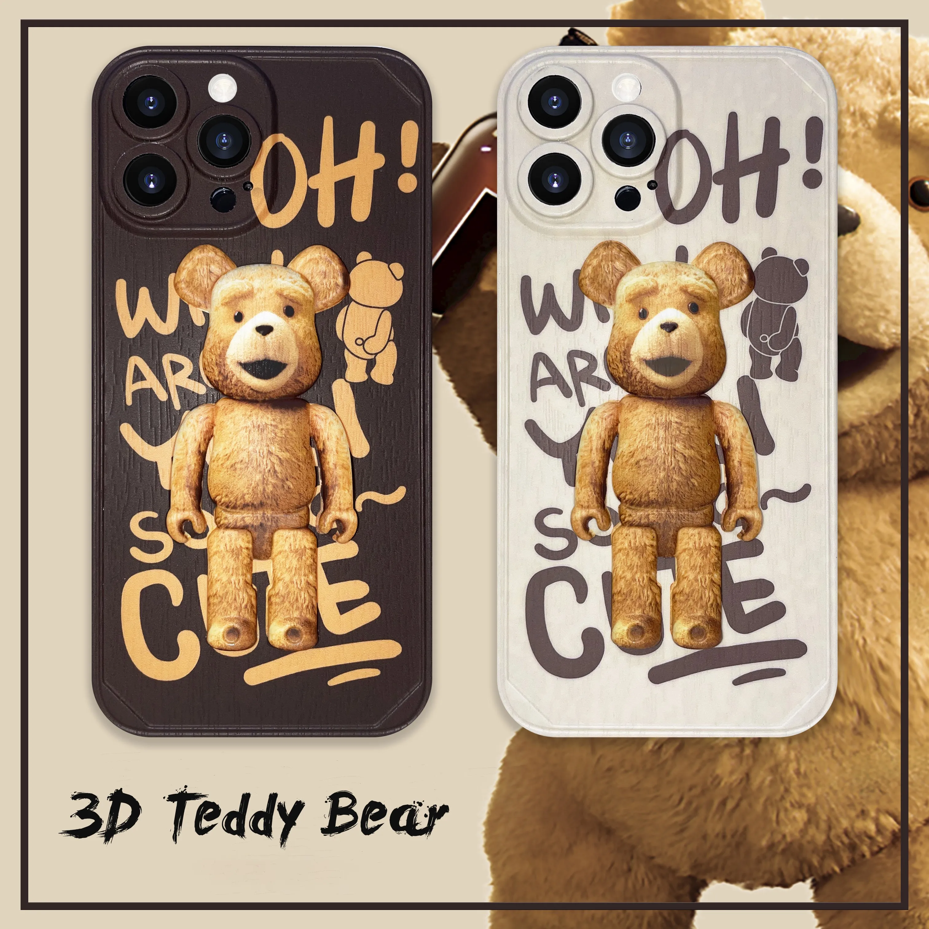 3D Fashion Wood Teddy Bear Case For iPhone 11 12 13 Pro Max Mini 7 8 Plus XR X XS MAX Trend Creative Luxury INS Cover
3D Fashion Wood Teddy Bear Case For iPhone 11 12 13 Pro Max Mini 7 8 Plus XR X XS MAX Trend Creative Luxury INS Cover