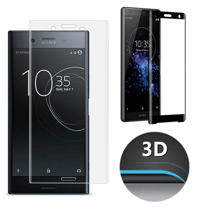 Изогнутое закаленное 3d стекло для экрана Sony Xperia XZ XZ1 защитная пленка|Защитные