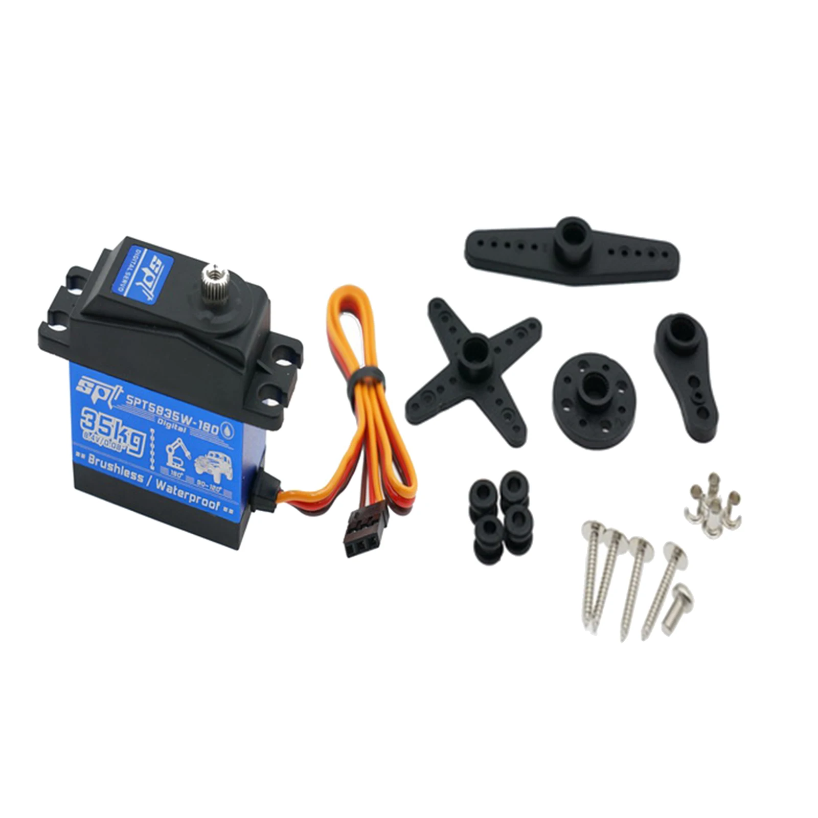 Metal Gear Waterproof 35kg 180° Brushless Servo for 1/8 1/10 Scale RC Crawler Car DIY Parts
Metal Gear Waterproof 35kg 180° Brushless Servo for 1/8 1/10 Scale RC Crawler Car DIY Parts