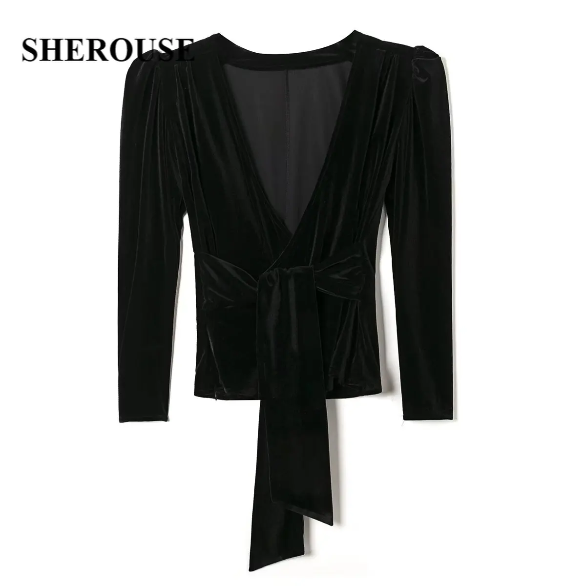 Sherouse Women Fashion Black Bandage Side Zipper Blouses V-Neck Three Quarter Sleeves Female Shirts Chic Tops Blouse
Sherouse Women Fashion Black Bandage Side Zipper Blouses V-Neck Three Quarter Sleeves Female Shirts Chic Tops Blouse