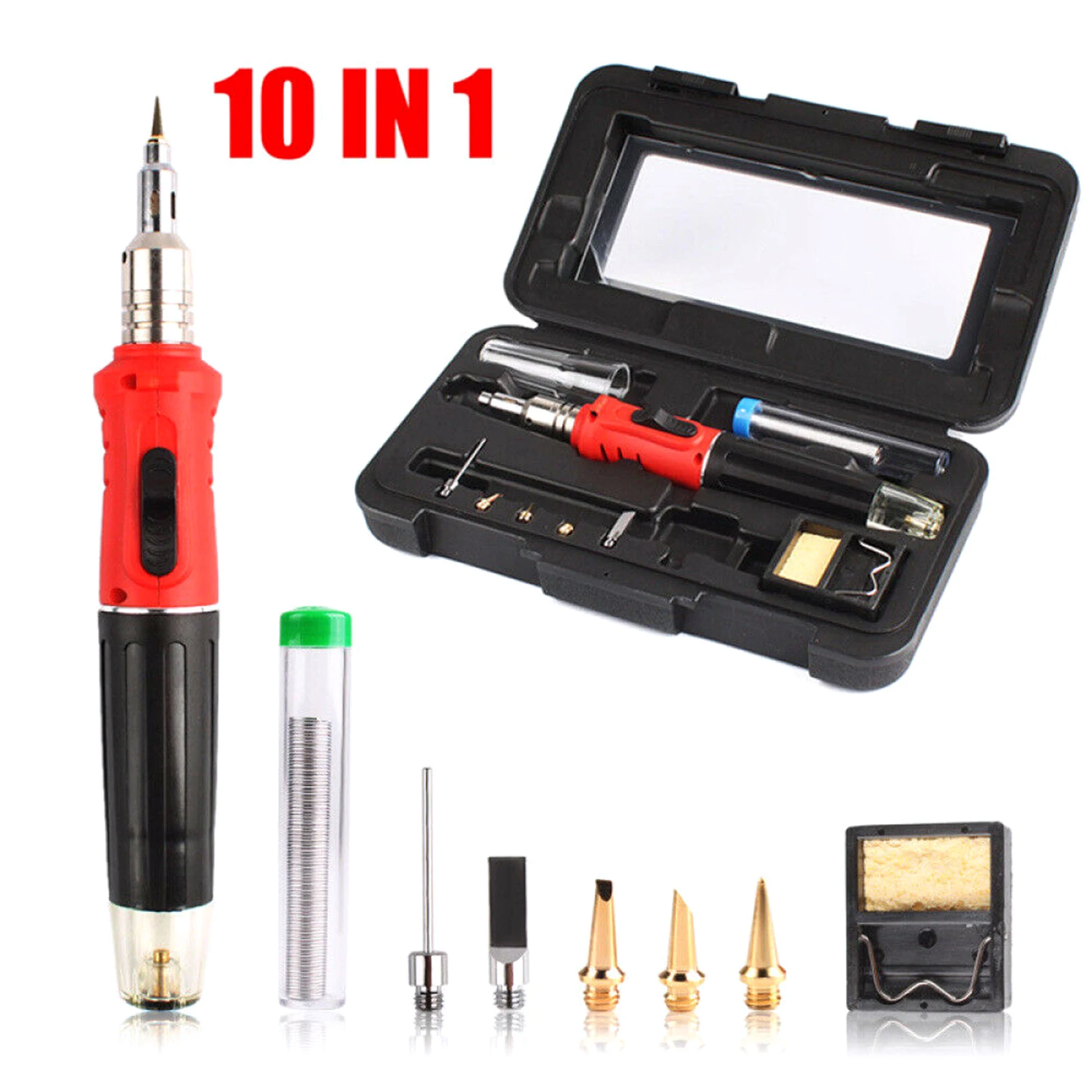 HS-1115K Gases Soldering Irons Tool 10 in 1 Self-igniting Cordless Welding Pen Blow Torch Kit 
HS-1115K Gases Soldering Irons Tool 10 in 1 Self-igniting Cordless Welding Pen Blow Torch Kit