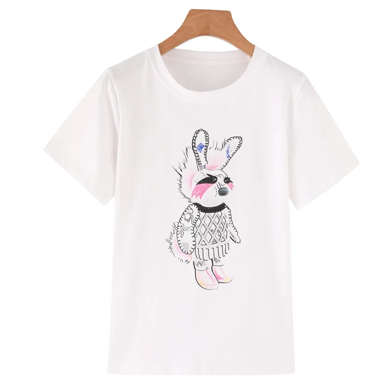 In the summer of 2021 the new Europe and the United States fashion high quality cotton printed rabbit CHIC short sleeve T-shirt
In the summer of 2021 the new Europe and the United States fashion high quality cotton printed rabbit CHIC short sleeve T-shirt