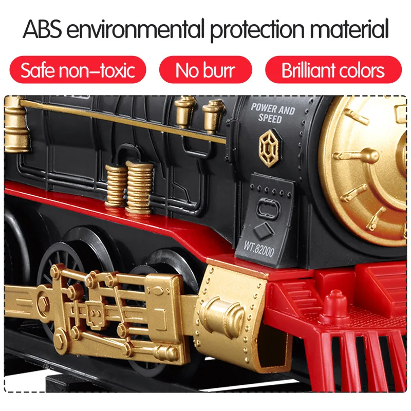 Classic Electric Train Railway Alloy Track Car Model City Lighting Sound Steam Trains Gift Toys For Children Boys
Classic Electric Train Railway Alloy Track Car Model City Lighting Sound Steam Trains Gift Toys For Children Boys