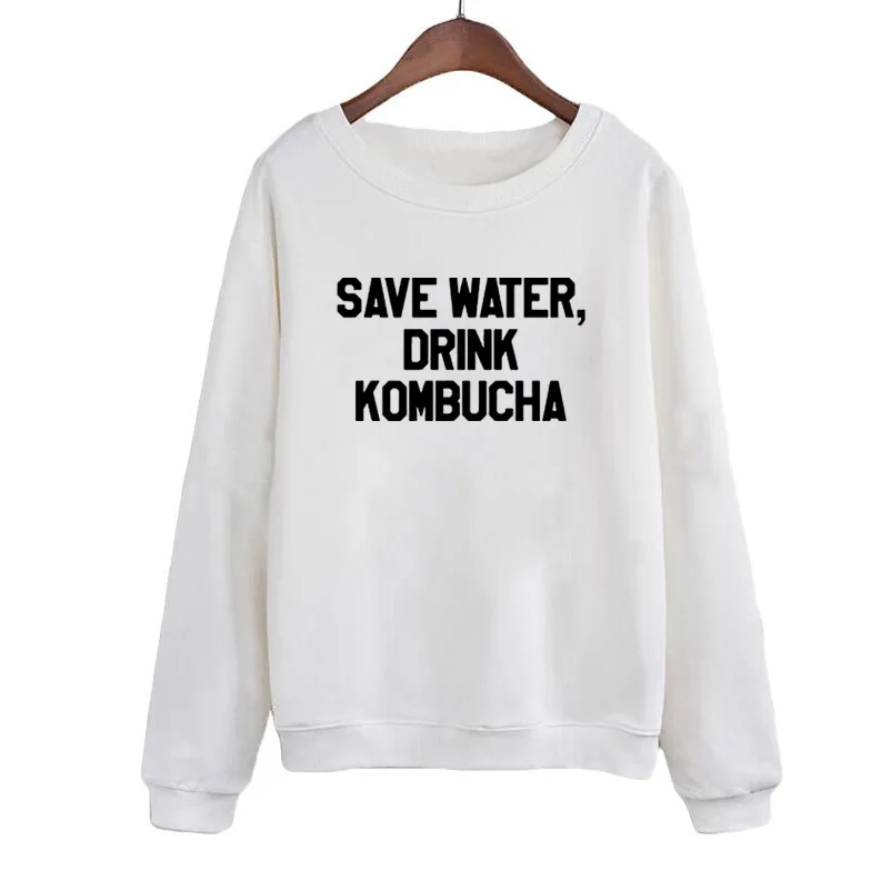Tops Save Water Drink Kombucha Fashion Graphic Teen Sweatshirt Woman Round Neck Pullover Hoodie Tops Black White Clothes
Tops Save Water Drink Kombucha Fashion Graphic Teen Sweatshirt Woman Round Neck Pullover Hoodie Tops Black White Clothes