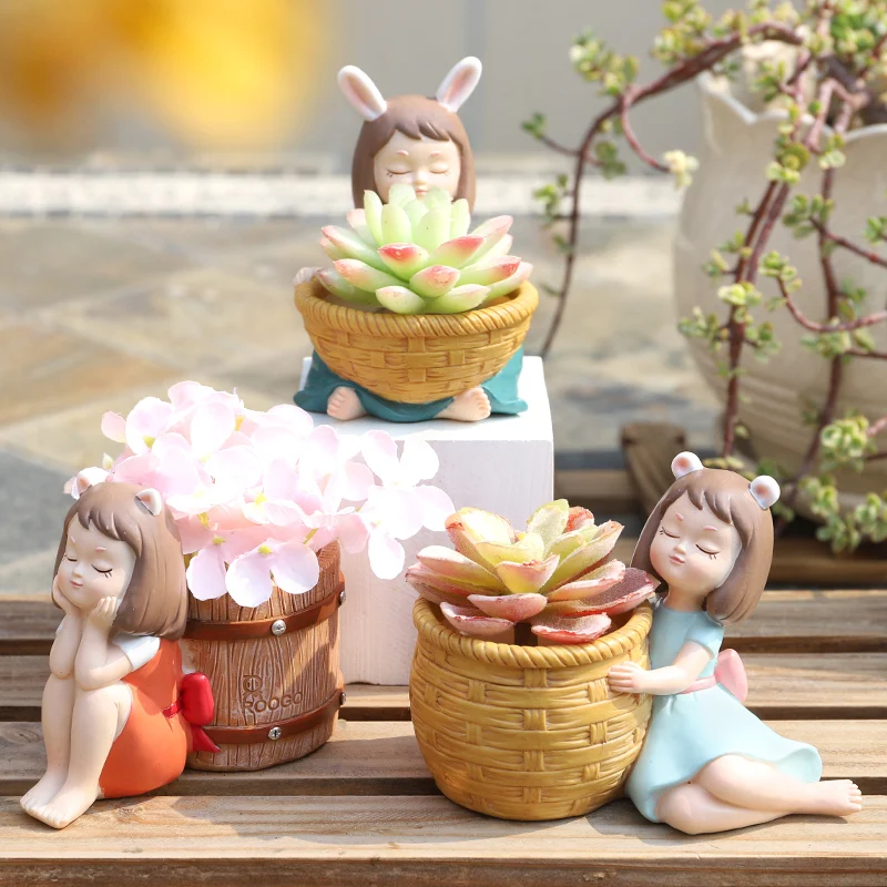 Cute Girl Succulent Combination Flower Pot Creative Cartoon Micro Landscape Plant Potted Home Garden Vase Decoration Ornaments
Cute Girl Succulent Combination Flower Pot Creative Cartoon Micro Landscape Plant Potted Home Garden Vase Decoration Ornaments
