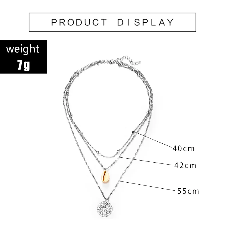 Geometric Bohemian Shell Hollow Disc Round Bead Combination Multilayer Necklace Customized Necklace Female Star Necklace
Geometric Bohemian Shell Hollow Disc Round Bead Combination Multilayer Necklace Customized Necklace Female Star Necklace