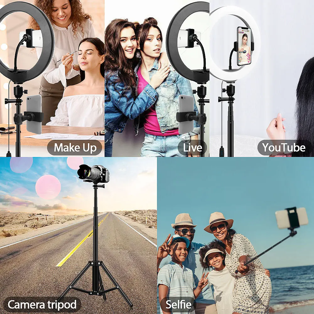 4 IN 1 Dimmable LED Selfie Ring Fill Light Phone Camera Led Ring Lamp With Tripod For Makeup Video Live YouTube
4 IN 1 Dimmable LED Selfie Ring Fill Light Phone Camera Led Ring Lamp With Tripod For Makeup Video Live YouTube