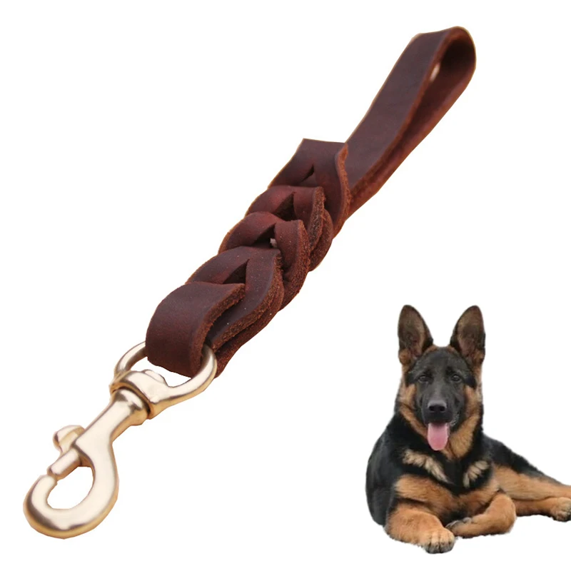 Braided Real leather short dog leash One step traction belt Explosion-proof Walking Training Lead for Medium Large Big Dogs
Braided Real leather short dog leash One step traction belt Explosion-proof Walking Training Lead for Medium Large Big Dogs