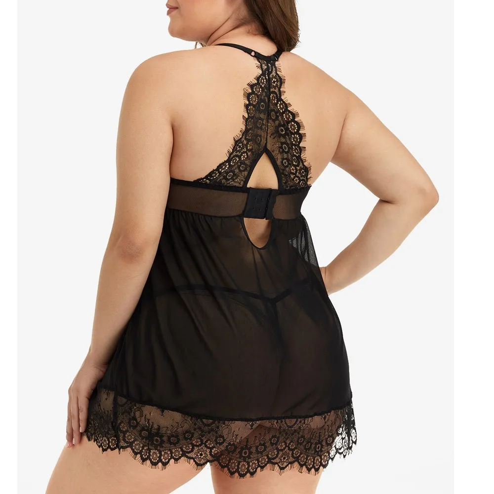 Sexy Lingerie Women Lace Sleeveless Babydoll V Neck Nightdress Nightgown Short Sleepwear Night Dress Underwear Plus Size Apparel
Sexy Lingerie Women Lace Sleeveless Babydoll V Neck Nightdress Nightgown Short Sleepwear Night Dress Underwear Plus Size Apparel
