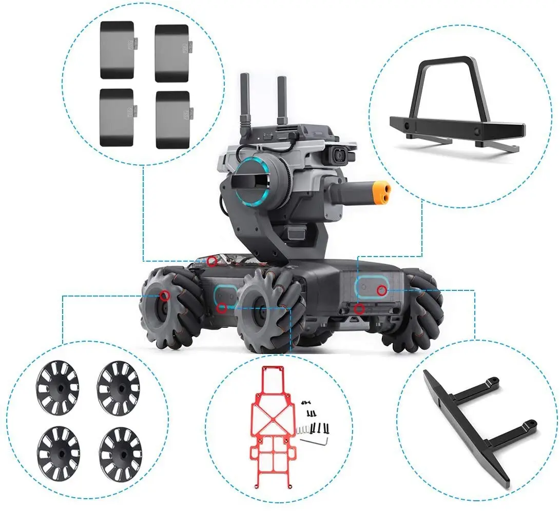 5 в 1 Набор аксессуаров для модификации для DJI Robomaster S1 шасси Усиленное крыло защитный бампер для колеса защита от столкновений
5 в 1 Набор аксессуаров для модификации для DJI Robomaster S1 шасси Усиленное крыло защитный бампер для колеса защита от столкновений