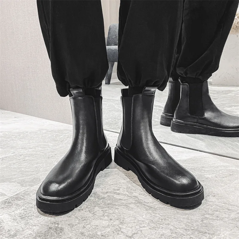 Men Chelsea Boots Men Casual Shoes Polyurethane Solid Color Round Shape Lace Anti Slip and Waterproof Breathable Men Boots PU
Men Chelsea Boots Men Casual Shoes Polyurethane Solid Color Round Shape Lace Anti Slip and Waterproof Breathable Men Boots PU