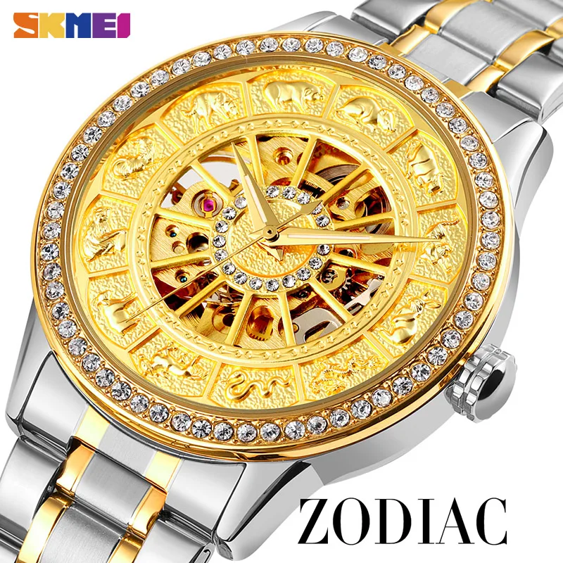 Diamond Luxury Automatic Watch Men Retro Hollow Zodiac Mechanical Watches Luminous Pointer Golden Quartz Watch Relogio Masculino
Diamond Luxury Automatic Watch Men Retro Hollow Zodiac Mechanical Watches Luminous Pointer Golden Quartz Watch Relogio Masculino