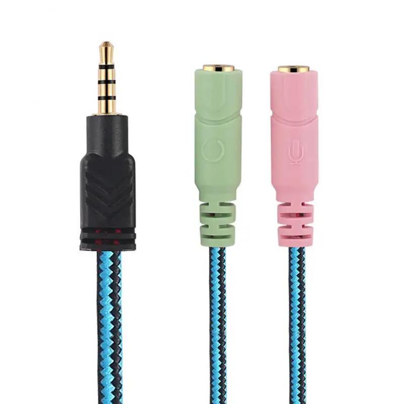 Headset Adapter Headphone Mic Y Splitter Cable 3.5mm AUX Stereo Audio Male To 2 Female Separate Audio Microphone Plugs
Headset Adapter Headphone Mic Y Splitter Cable 3.5mm AUX Stereo Audio Male To 2 Female Separate Audio Microphone Plugs