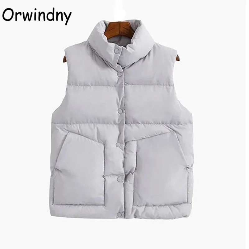 Orwindny Warm Vest Women Stand Collar Short Cotton Padded Waistcoat Autumn And Winter Jacket Coat Sleeveless Colete Feminino
Orwindny Warm Vest Women Stand Collar Short Cotton Padded Waistcoat Autumn And Winter Jacket Coat Sleeveless Colete Feminino