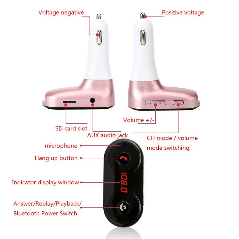 Car Mp3 Player Bluetooth 5.0 FM Transmitter Modulator Handsfree Car Accessories Audio FM Transmitter USB Car Charger 5V 2.4A 
Car Mp3 Player Bluetooth 5.0 FM Transmitter Modulator Handsfree Car Accessories Audio FM Transmitter USB Car Charger 5V 2.4A