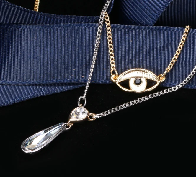High Quality Devil's Tears 2 In 1 Crystal Necklace Set For Women Water Drop Clavicle Chain Earring Double Luxury Jewelry
High Quality Devil's Tears 2 In 1 Crystal Necklace Set For Women Water Drop Clavicle Chain Earring Double Luxury Jewelry