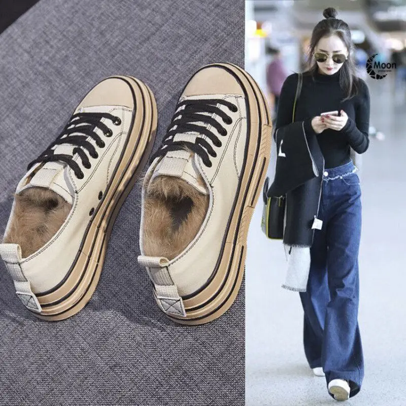 Timalina Women Winter Sneakers High-Top Rabbit Fur Cross-tied Casual Ladies Shoes Alphabet Lace-up spring/autumn
Timalina Women Winter Sneakers High-Top Rabbit Fur Cross-tied Casual Ladies Shoes Alphabet Lace-up spring/autumn