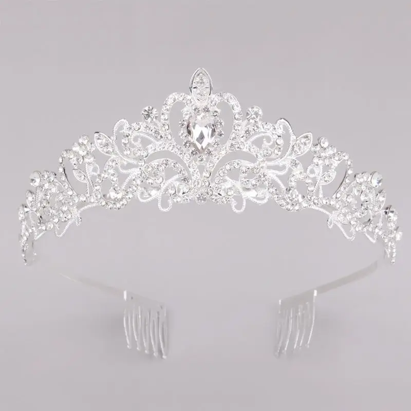 Wedding Crown Crystal Rhinestones Princess Crown with Comb Exquisite Headband for women R2LE
Wedding Crown Crystal Rhinestones Princess Crown with Comb Exquisite Headband for women R2LE