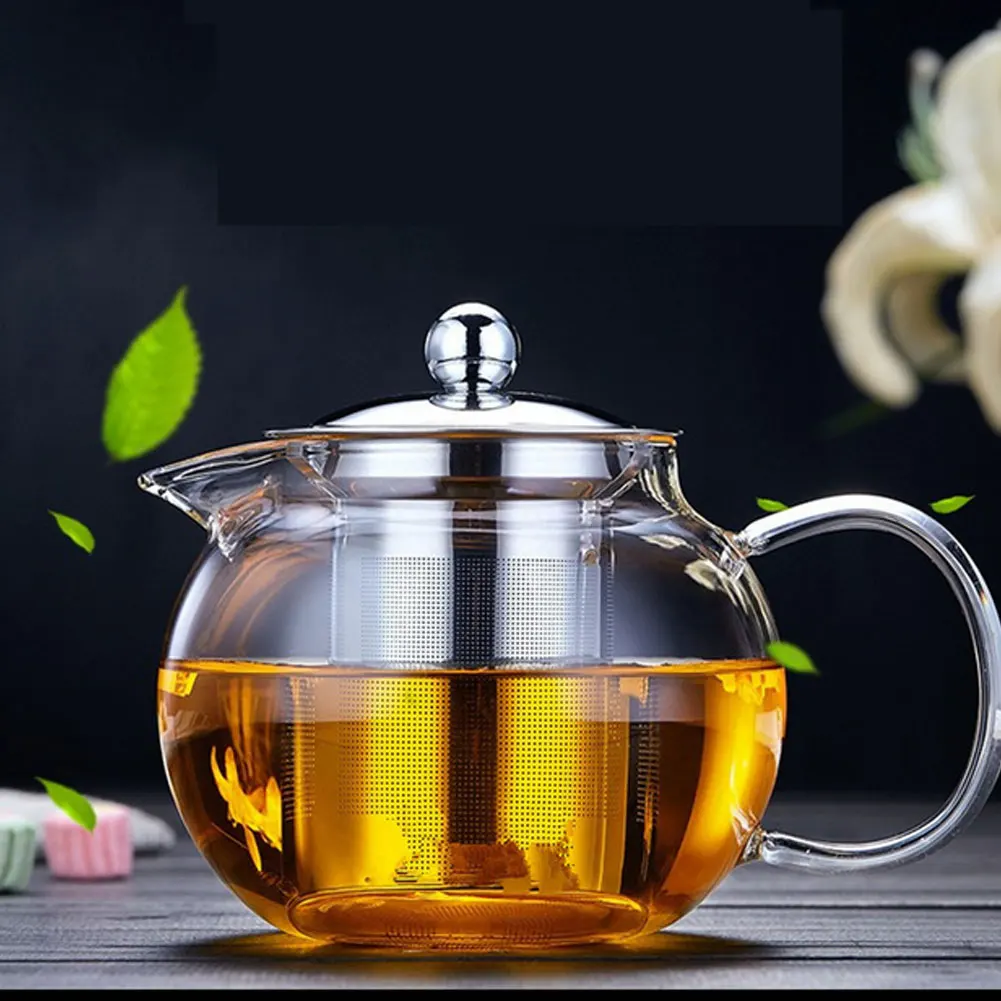 Heat Resistant Glass Teapot Transparent With Stainless Steel Strainer Container Tea Pot Good Kettle Square Filter Baskets 960ml
Heat Resistant Glass Teapot Transparent With Stainless Steel Strainer Container Tea Pot Good Kettle Square Filter Baskets 960ml