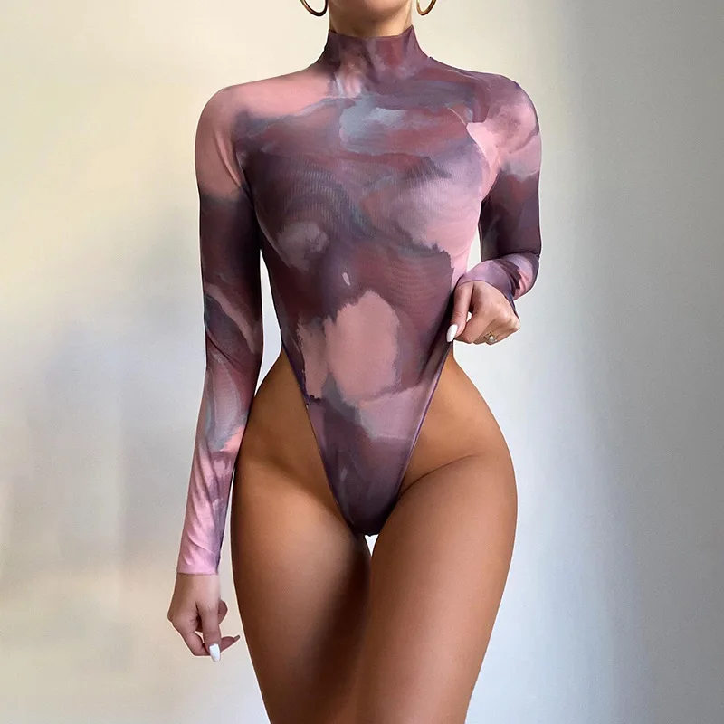 New Round Neck Pullover High Print Long Sleeve Slim Bottom Bodysuit Women Casual Playsuits Top
New Round Neck Pullover High Print Long Sleeve Slim Bottom Bodysuit Women Casual Playsuits Top