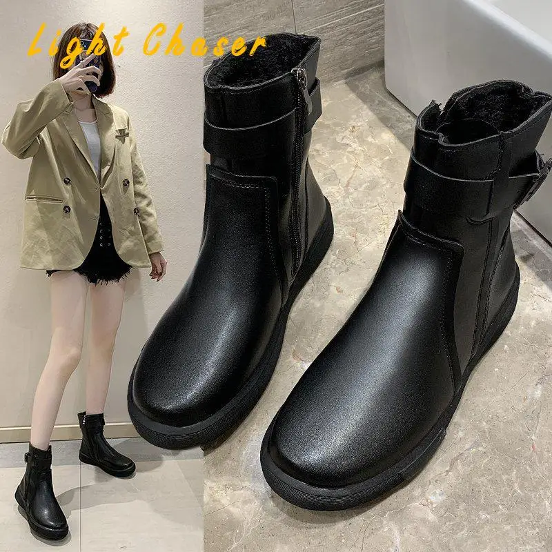 2021 Ankle Boots Women Cow Leather Round Toe Lady Booties Autumn Winter Platform Sole Shoes Handmade Soft Leather Women's Boots
2021 Ankle Boots Women Cow Leather Round Toe Lady Booties Autumn Winter Platform Sole Shoes Handmade Soft Leather Women's Boots