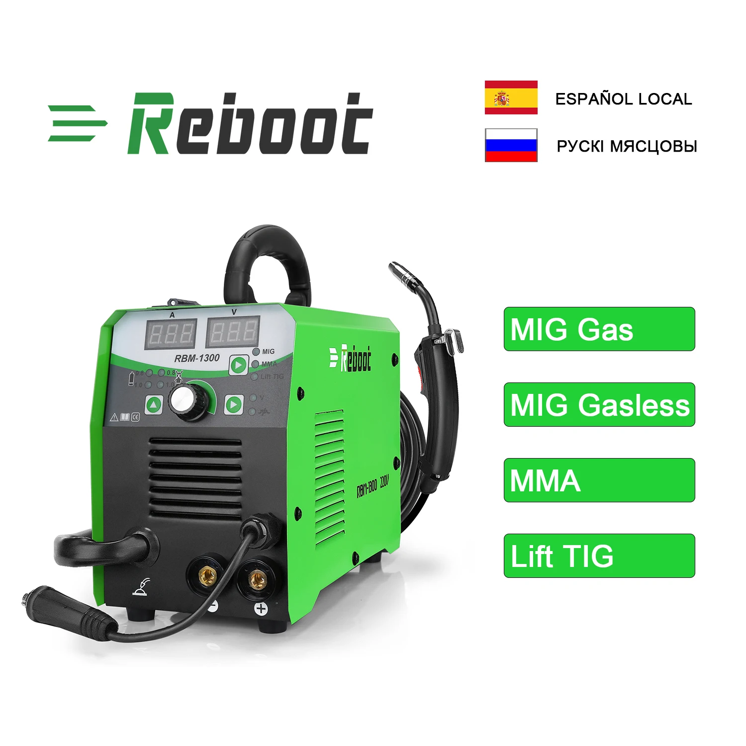 Mig Welder130 3 in 1 Functions Welding Machine Reboot 220V MIG MMA LIFT-TIG Gas and Gasless Switchable Mode
Mig Welder130 3 in 1 Functions Welding Machine Reboot 220V MIG MMA LIFT-TIG Gas and Gasless Switchable Mode