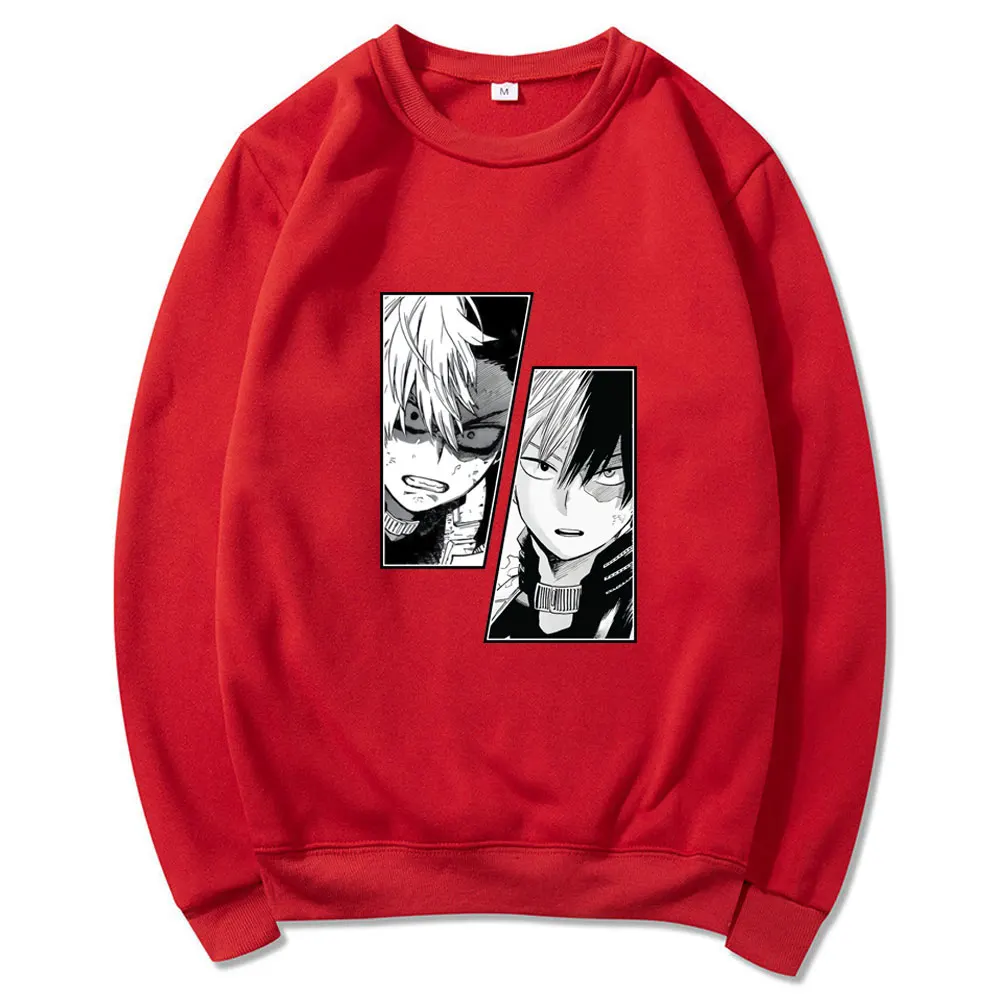 Japanese Anime My Hero Academia Pullover Bakugou Katsuki Todoroki Shoto Print Sweatshirt Men Women Fashion Basic Sweatshirts
Japanese Anime My Hero Academia Pullover Bakugou Katsuki Todoroki Shoto Print Sweatshirt Men Women Fashion Basic Sweatshirts