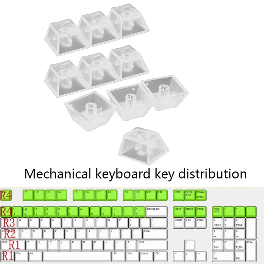 10Pcs Transparent ABS Keyboard Keycaps Matte Backlit Keycaps Computer Accessories Switch For Mechanical Keyboards M5TB
10Pcs Transparent ABS Keyboard Keycaps Matte Backlit Keycaps Computer Accessories Switch For Mechanical Keyboards M5TB