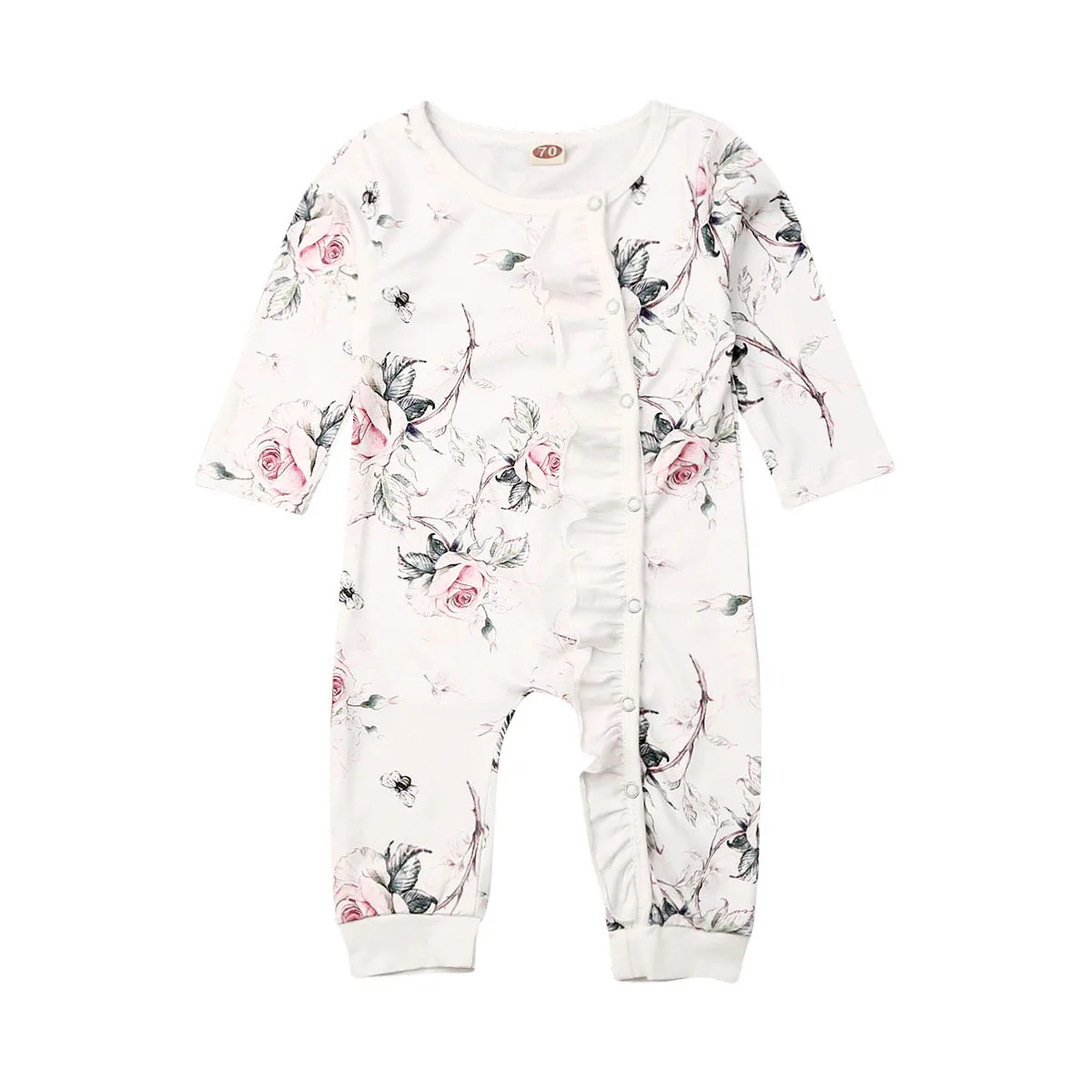 Dropshipping Spring Autumn Children's Clothing Baby Girls Clothes Cotton Floral Ruffle Romper Long Sleeve Jumpsuit Casual Outfit
Dropshipping Spring Autumn Children's Clothing Baby Girls Clothes Cotton Floral Ruffle Romper Long Sleeve Jumpsuit Casual Outfit