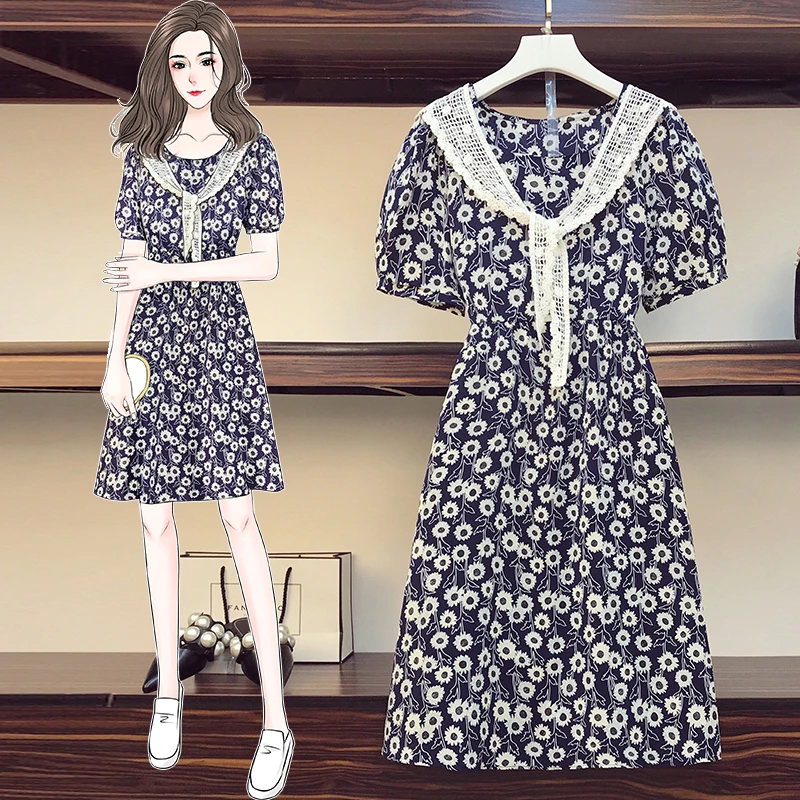 4XL Plus Size Women Sweet Flower Print Chiffon Dress Summer 2021 Lace Crochet Shawls Puff Short Sleeve High Waist Floral Dresses
4XL Plus Size Women Sweet Flower Print Chiffon Dress Summer 2021 Lace Crochet Shawls Puff Short Sleeve High Waist Floral Dresses