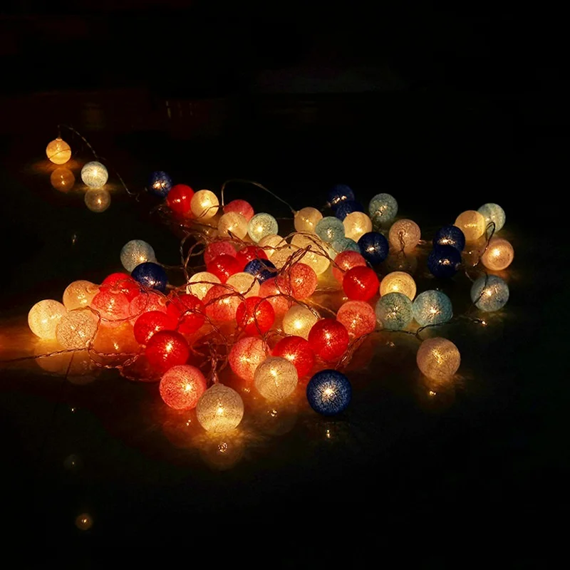 40LEDS Cotton Ball String Lights Battery Operated Colorful Garland Fairy Lights for Home Wedding Christmas Party Outdoor Decors
40LEDS Cotton Ball String Lights Battery Operated Colorful Garland Fairy Lights for Home Wedding Christmas Party Outdoor Decors