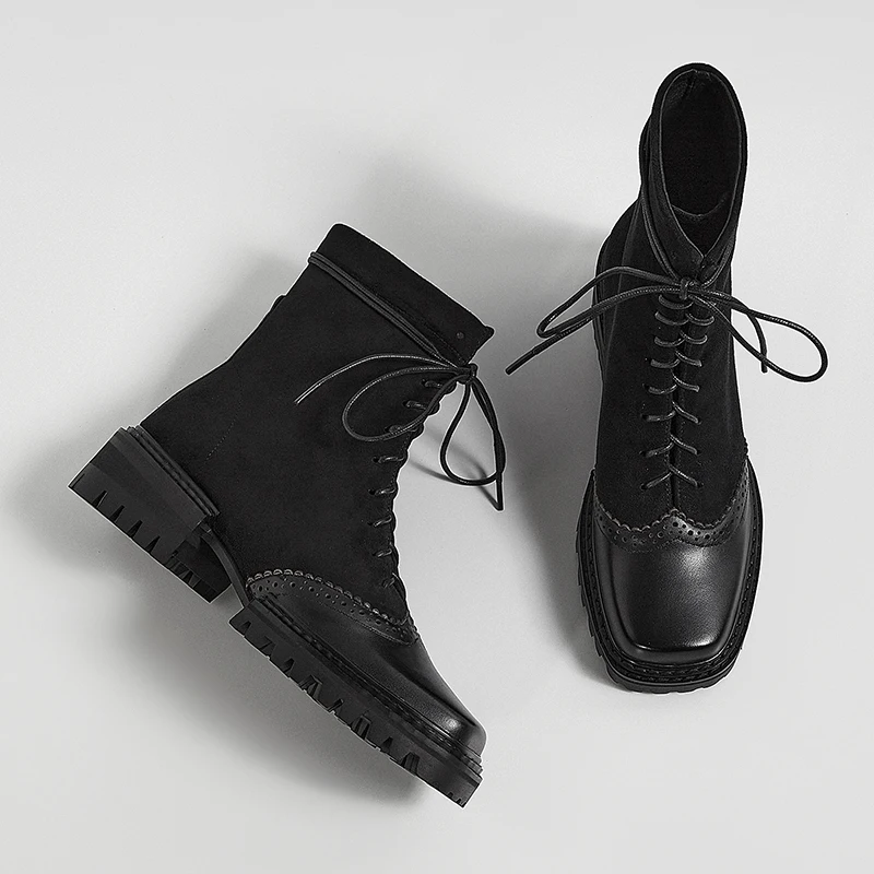 2020 Newest Genuine Leather Women's Ankle Boots Fashion Platform Chunky Heels Pumps Working Prom Shoes Woman
2020 Newest Genuine Leather Women's Ankle Boots Fashion Platform Chunky Heels Pumps Working Prom Shoes Woman