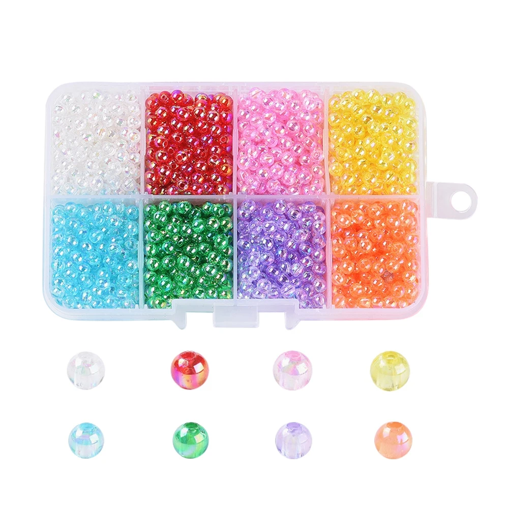 8 Colors Eco-Friendly Transparent Acrylic Beads AB Color Round 4mm Hole 1.5mm about 182pcs/color 1456pcs/box
8 Colors Eco-Friendly Transparent Acrylic Beads AB Color Round 4mm Hole 1.5mm about 182pcs/color 1456pcs/box