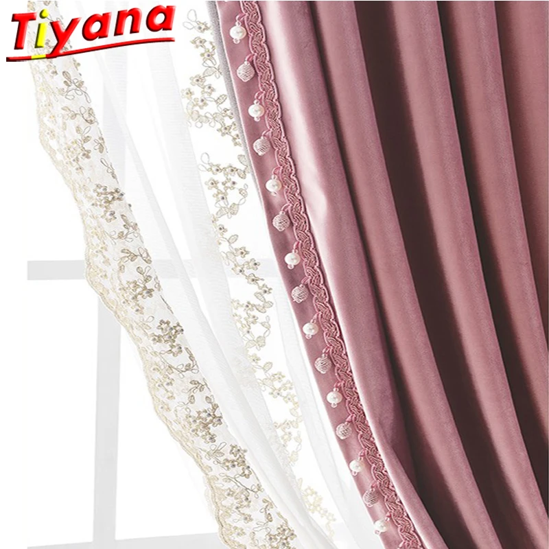 French Retro Rope Embroidery Pearls Tulle Curtain For Living Room Ultra-high Duplex Building Window Sheer Voile Drapes Custom
French Retro Rope Embroidery Pearls Tulle Curtain For Living Room Ultra-high Duplex Building Window Sheer Voile Drapes Custom