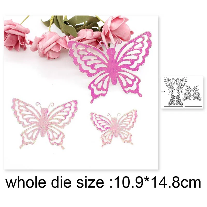 Metal dies 3pcs Butterfly Frame Cutting Dies Stencil dies for DIY Scrapbooking Album Paper Card Making Decoration Embossing dies
Metal dies 3pcs Butterfly Frame Cutting Dies Stencil dies for DIY Scrapbooking Album Paper Card Making Decoration Embossing dies