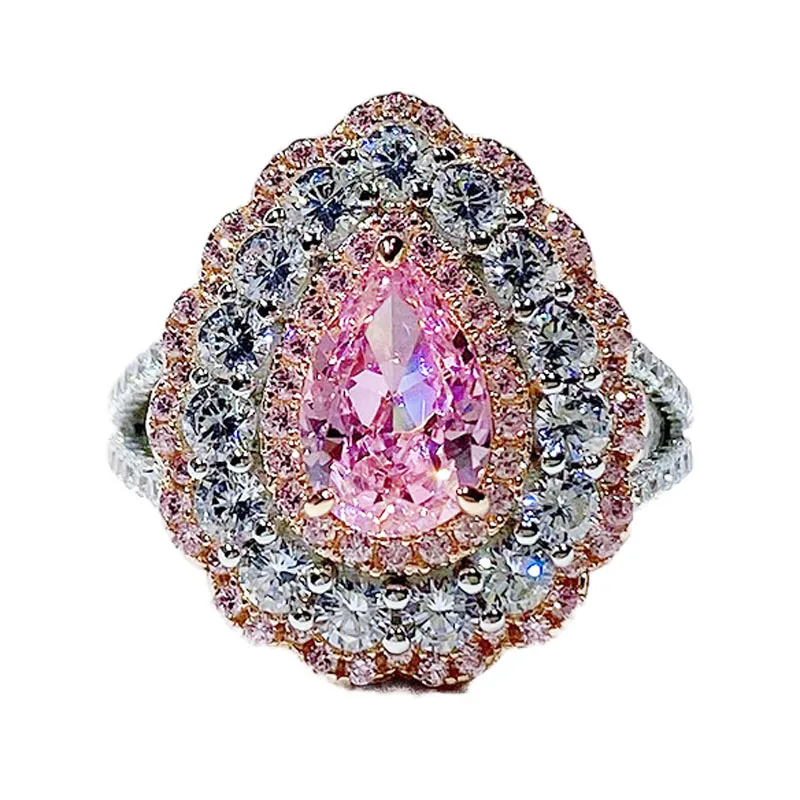 Подвески из серебра 100% пробы, 6 Х9 мм, 3 карата, с розовым драгоценным камнем грушевидной огранки, для женщин, ювелирные украшения 
Подвески из серебра 100% пробы, 6 Х9 мм, 3 карата, с розовым драгоценным камнем грушевидной огранки, для женщин, ювелирные украшения