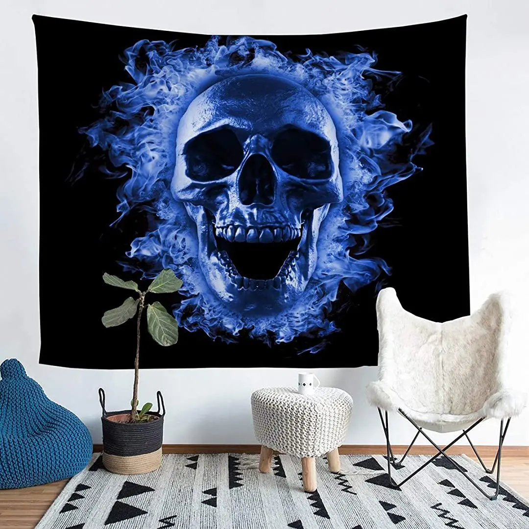 Feelyou Blue Flame Skull Tapestry Boys Teens Death Skeleton Tapestries Hanging Youth Horror Skull Print Wall Blanket Halloween
Feelyou Blue Flame Skull Tapestry Boys Teens Death Skeleton Tapestries Hanging Youth Horror Skull Print Wall Blanket Halloween