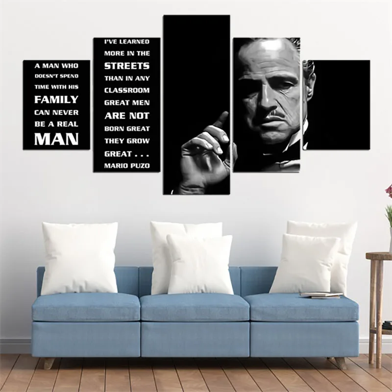 Modular Wall Art Painting Canvas Print Godfather Pictures 5 Panels Movie Poster for Living Room Motivational Poster Home Decor
Modular Wall Art Painting Canvas Print Godfather Pictures 5 Panels Movie Poster for Living Room Motivational Poster Home Decor
